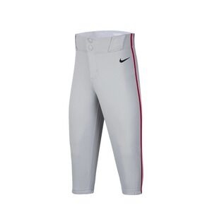 Nike Vapor Select 2 Big Kids' High-Piped Baseball Pants Wolf Grey red Striped XL